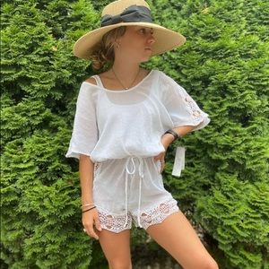 NEW La Blanca White Lace Swimsuit Coverup X Small